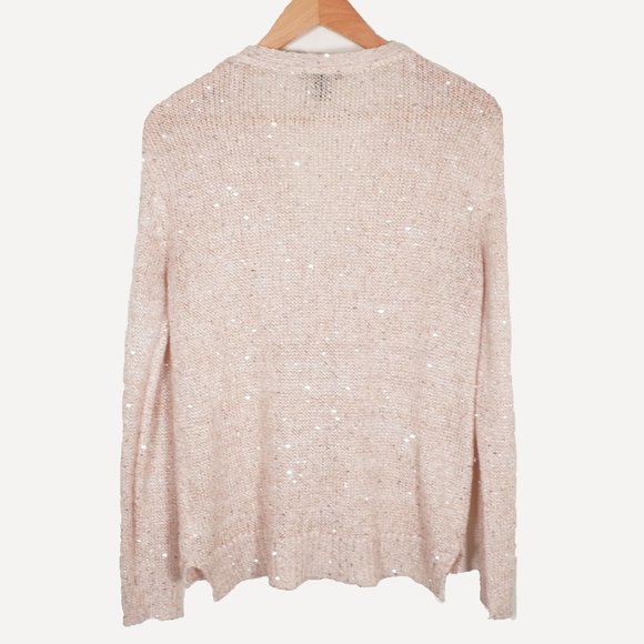 ⭐️ H&M Golden Sequin knit long sleeves cardigan sweater Size S - Picture 4 of 7